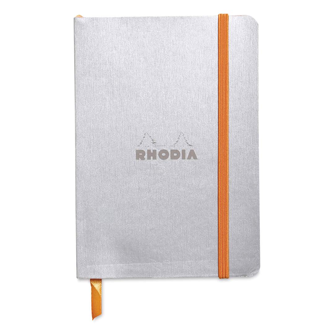 Open in modal - Rhodia Rhodiarama Softcover Notebook - A6, Silver, Lined