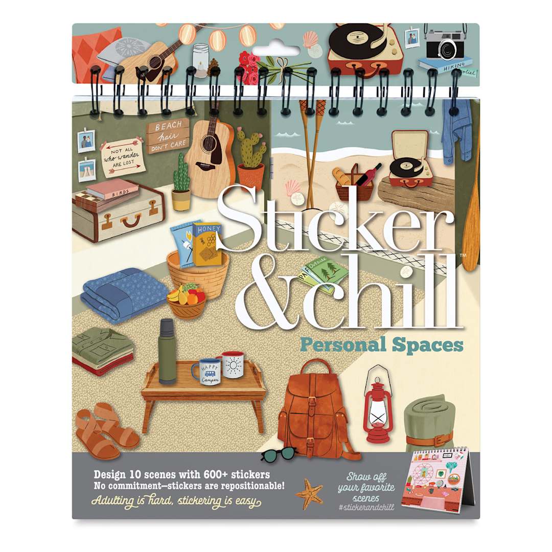 Open in modal - Sticker & Chill Sticker Kits - Front cover of Personal Spaces Kit