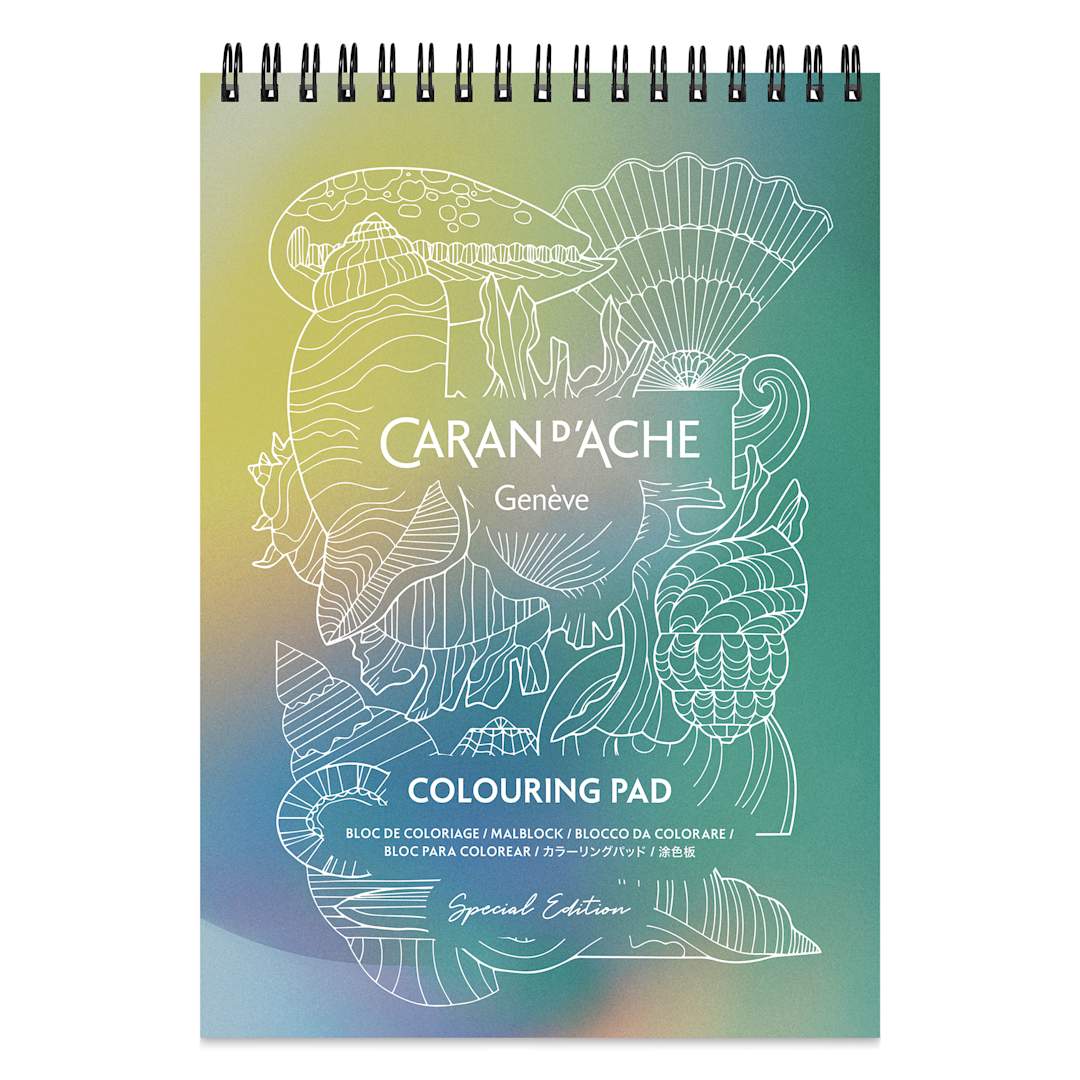 Open in modal - Caran d’Ache Claim Your Style Coloring Pad - 20 Sheets, Assorted Colors, front of pad