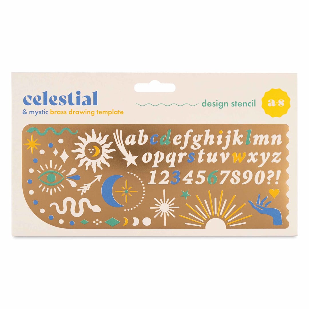 Open in modal - Another Studio Brass Stencil - Celestial, in packaging