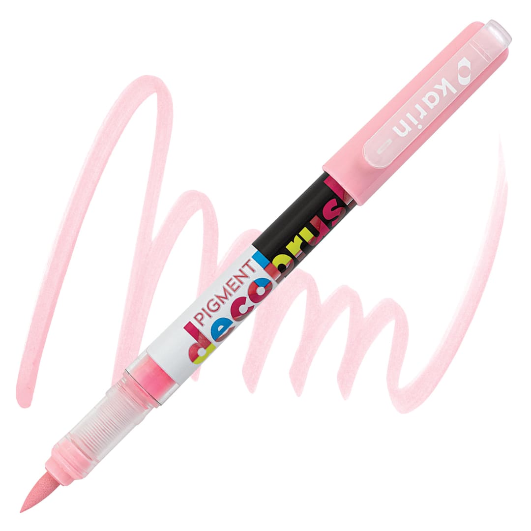 Open in modal - Karin Pigment Decobrush Marker - Pastel Magenta marker and swatch