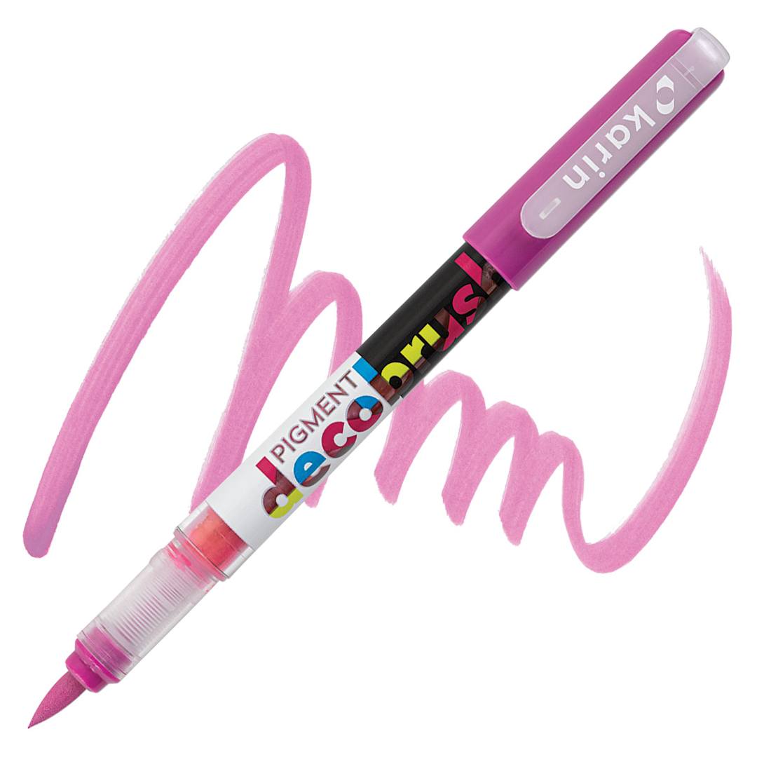 Open in modal - Karin Pigment Decobrush Marker - Red Lilac marker and swatch
