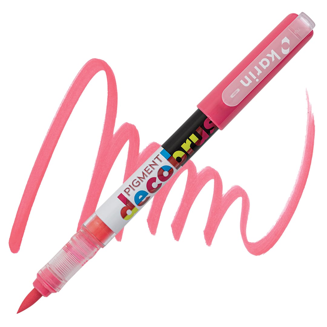 Open in modal - Karin Pigment Decobrush Marker - Antique Pink marker and swatch