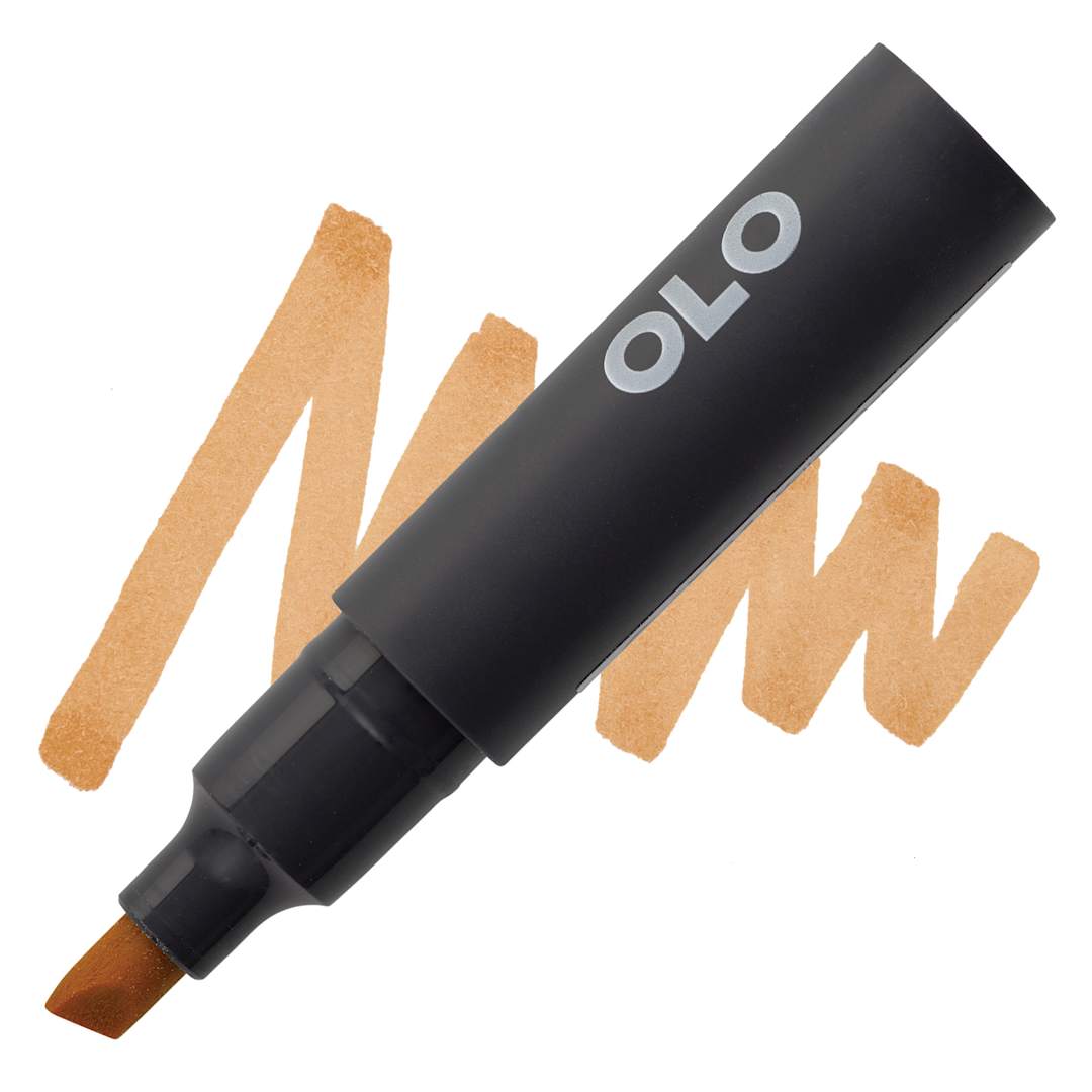 Open in modal - Olo Chisel Tip Half-Marker - Y02.5 Yellow Ochre - marker and swatch