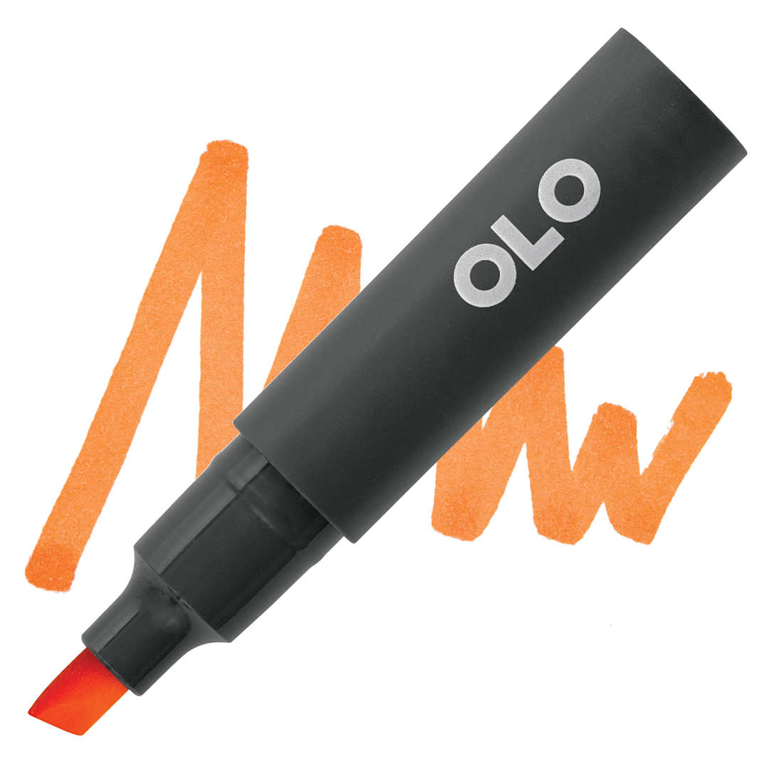Open in modal - Olo Chisel-Tip Half Marker - O2.4 Golden Poppy marker and swatch