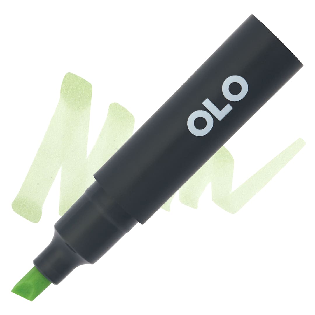 Open in modal - Olo Chisel-Tip Half Marker - G5.1 Sugar Pea - Marker and Swatch