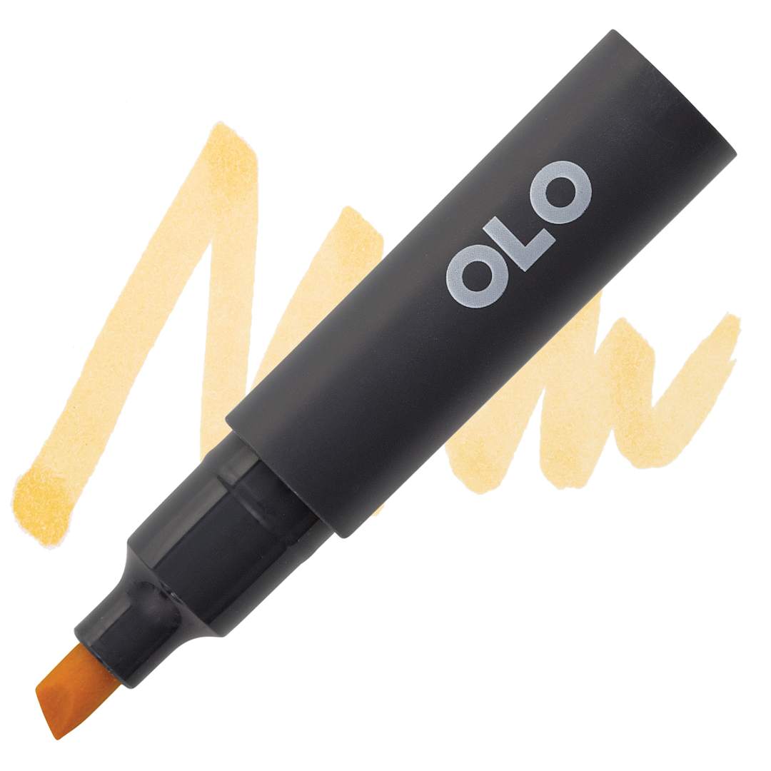Open in modal - Olo Chisel-Tip Half Marker - Y02.3 Butterscotch marker and swatch
