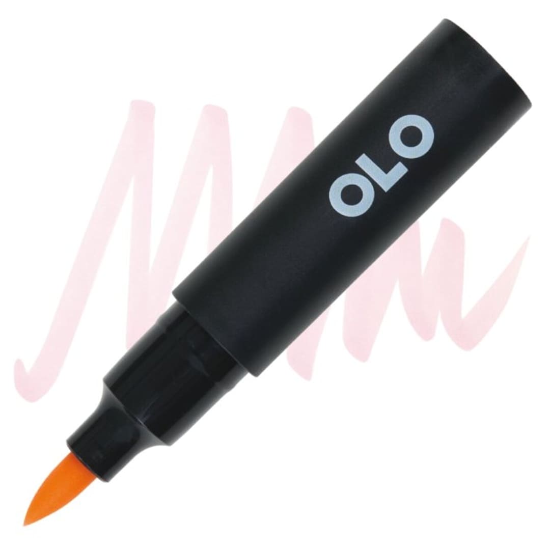 Open in modal - Olo Brush-Tip Half Marker - R0.2 Pink Lemonade marker and swatch