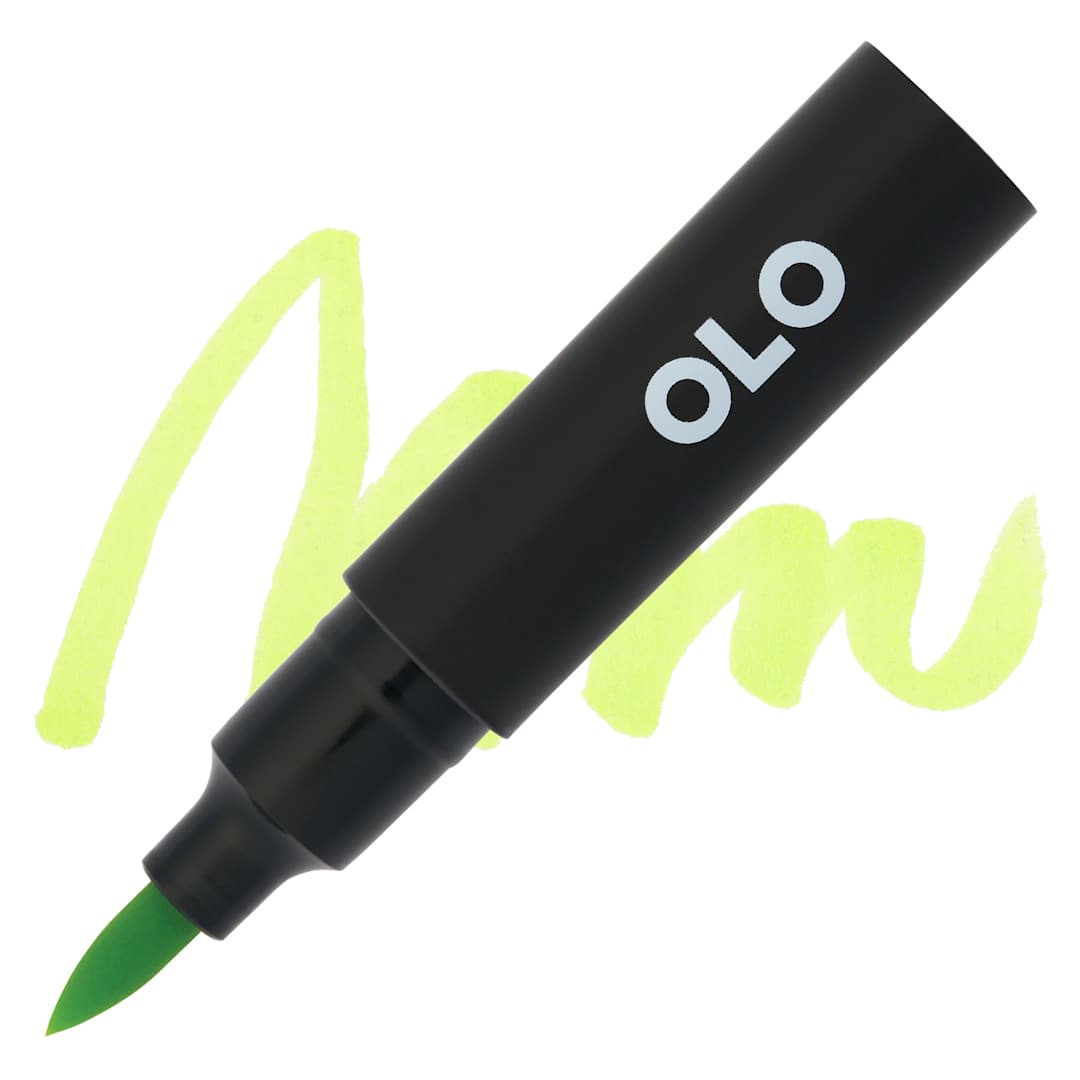 Open in modal - Olo Brush-Tip Half Marker - YG1.2, Sencha - Marker and Swatch