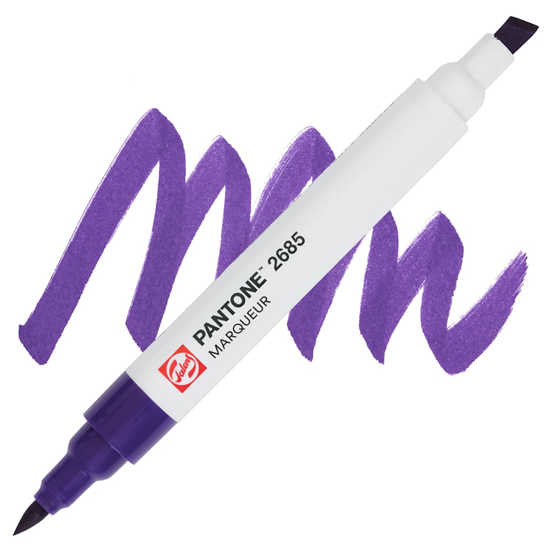 Open in modal - Pantone Dual Tip Marker - 2685, swatch and marker