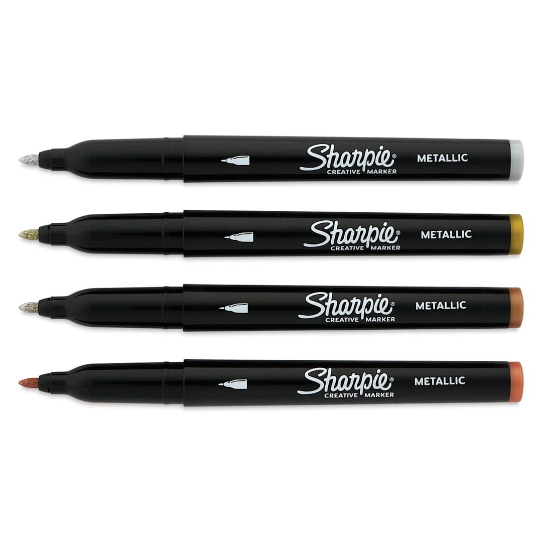 Open in modal - Sharpie Creative Acrylic Markers - Set of 4, Metallic Colors, Fine Tip