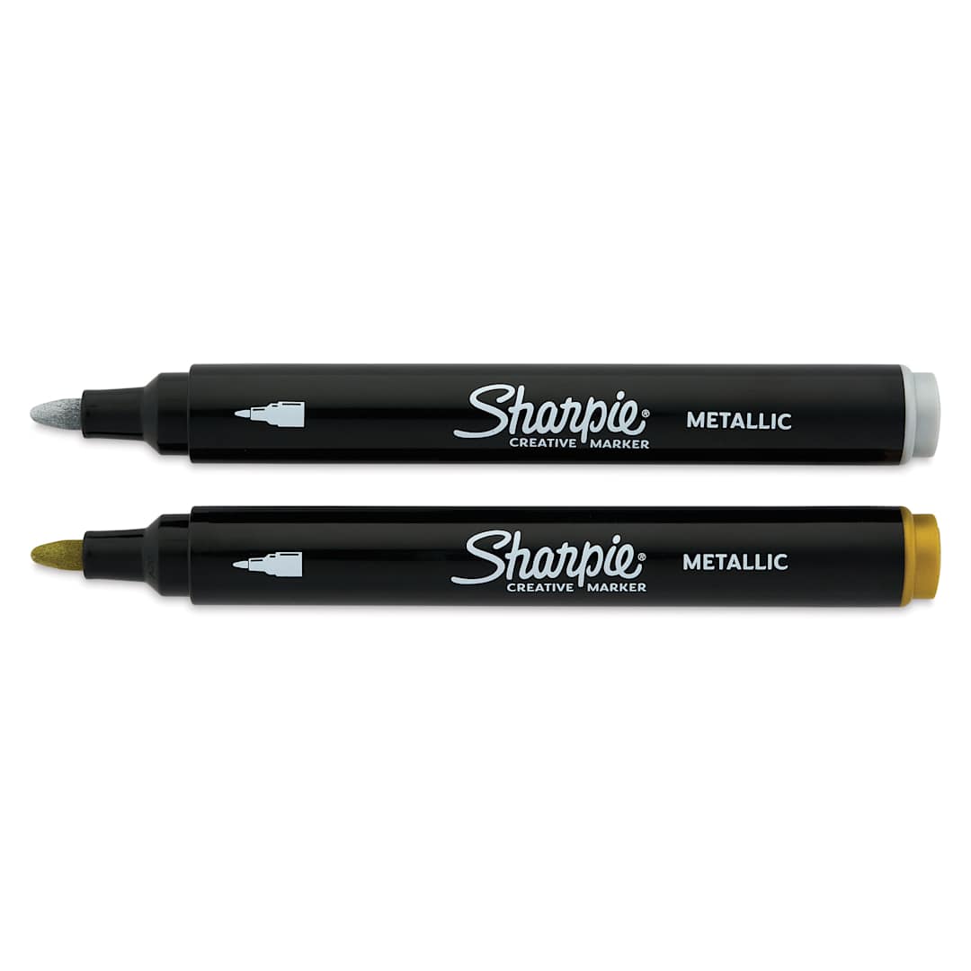Open in modal - Sharpie Creative Acrylic Markers - Set of 2, Metallic Colors, Bullet Tip