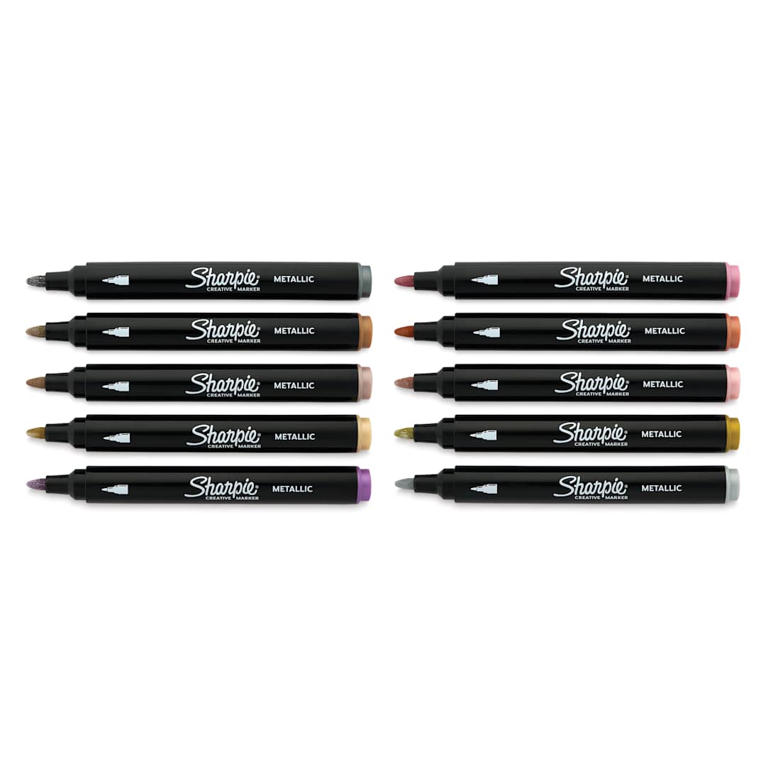 Open in modal - Sharpie Creative Acrylic Markers - Set of 10, Metallic Colors, Bullet Tip