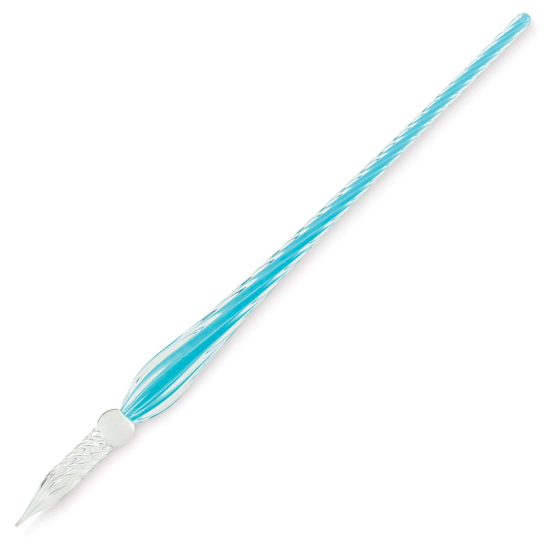 Open in modal - Herbin Twisted Glass Dip Pen - Azure Blue