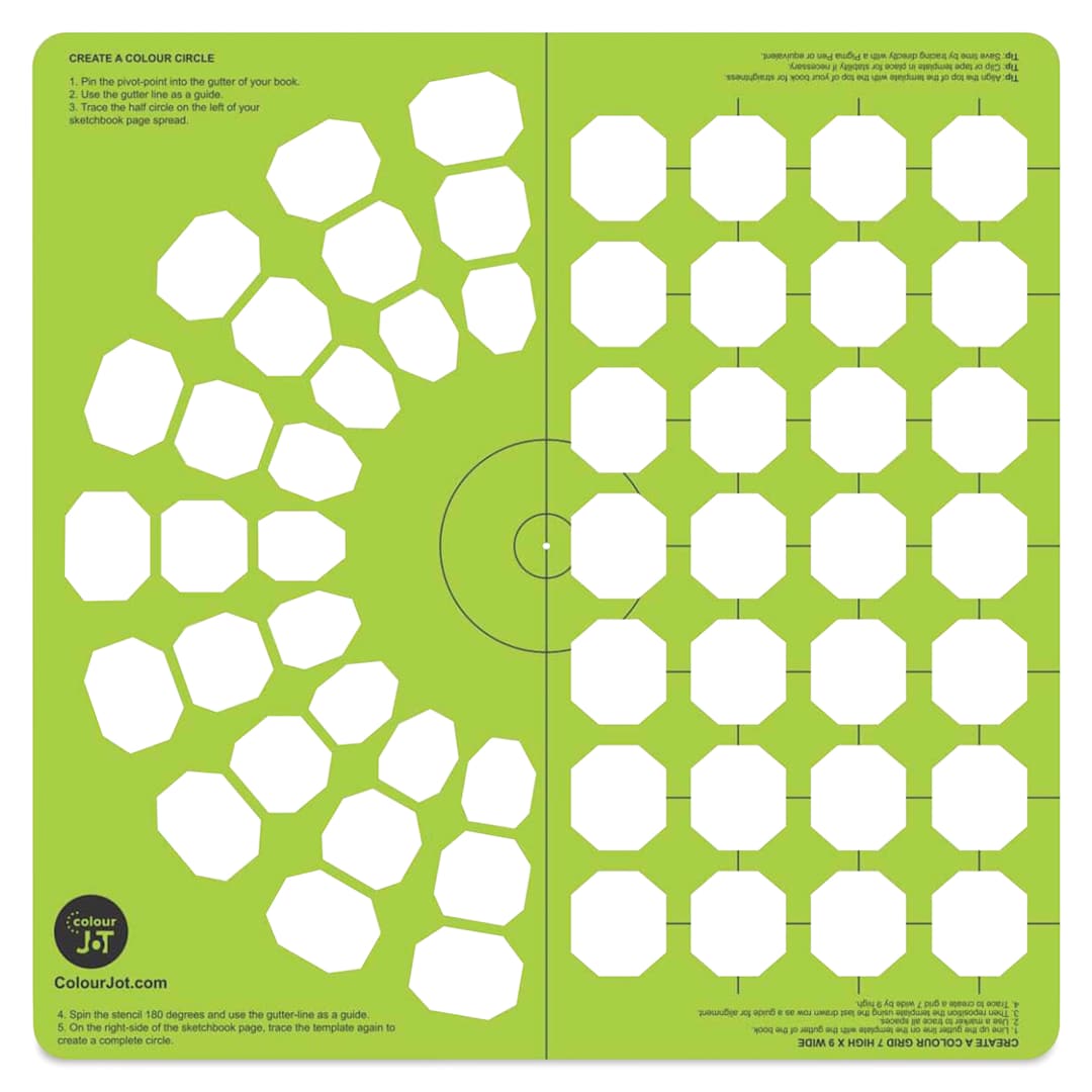 Open in modal - Pacific Arc ColourJot Mixing Template - Tiles, out of packaging