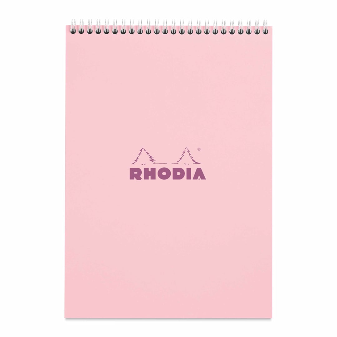 Open in modal - Rhodia Top Wirebound Pad - 8-1/4" x 11-3/4", Rose, Ruled