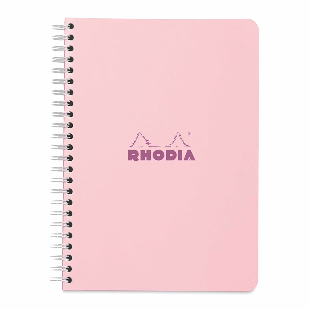 Open in modal - Rhodia Wirebound Notebook - 6" x 8-1/4", Rose, Lined