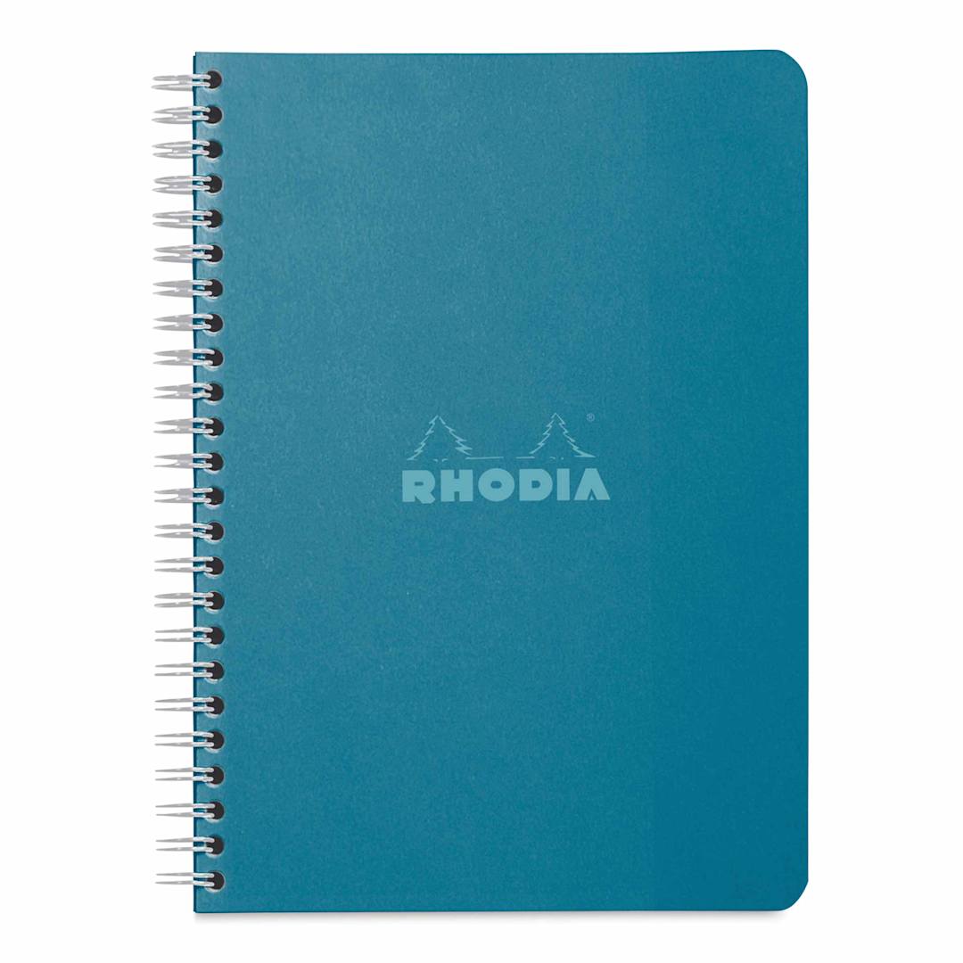 Open in modal - Rhodia Wirebound Notebook - 6" x 8-1/4", Peacock, Ruled