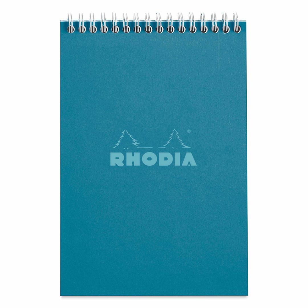 Open in modal - Rhodia Top Wirebound Pad - 6" x 8-1/4", Peacock, Graph