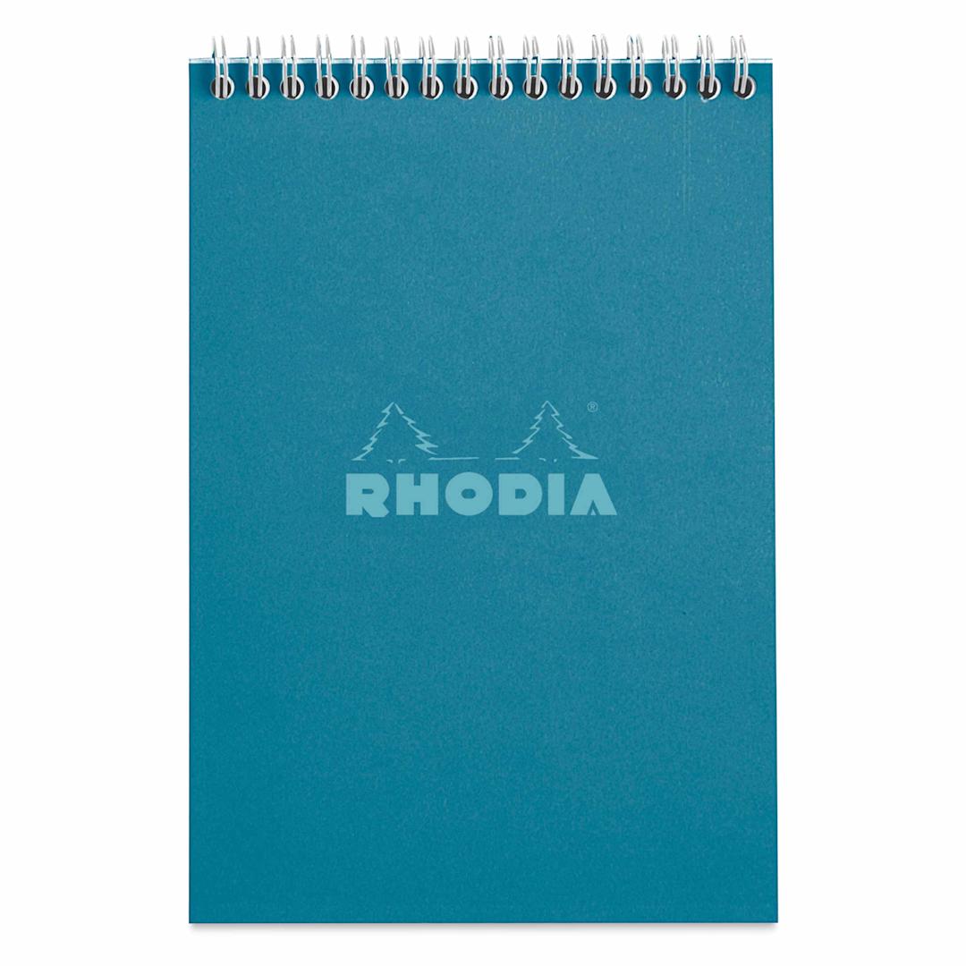 Open in modal - Rhodia Top Wirebound Pad - 6" x 8-1/4", Peacock, Ruled