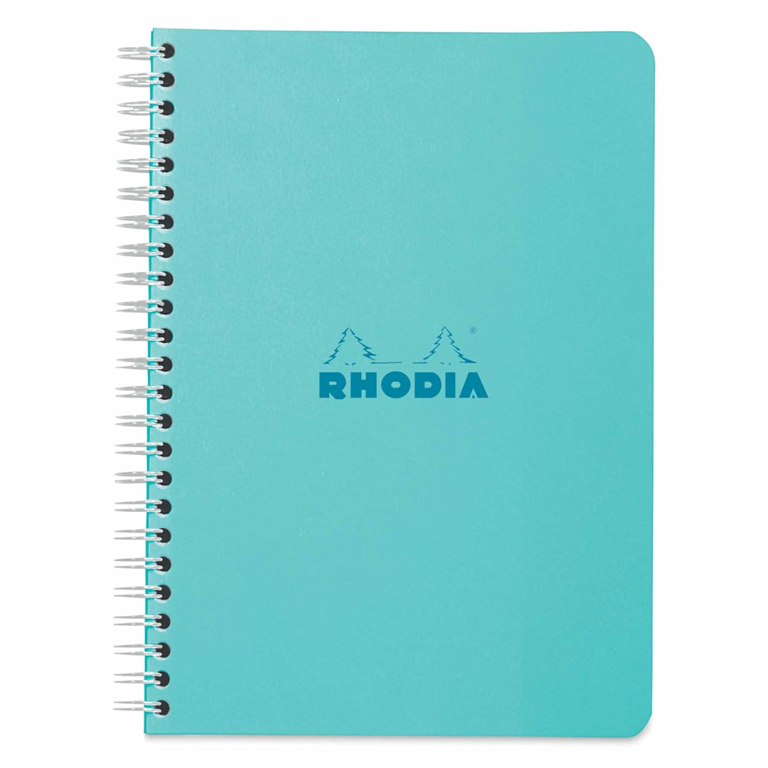 Open in modal - Rhodia Wirebound Notebook - 6" x 8-1/4", Azure, Graph