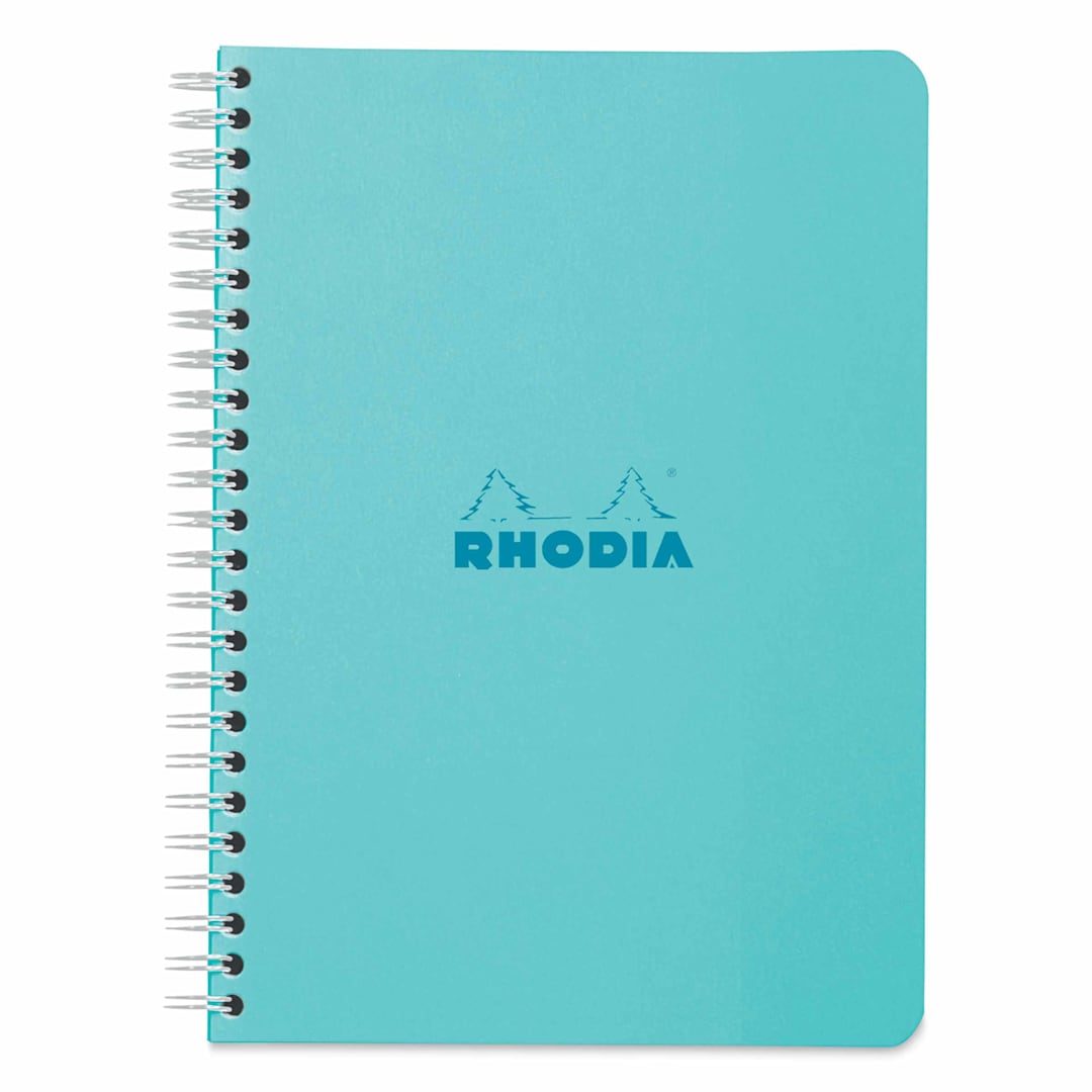 Open in modal - Rhodia Wirebound Notebook - 6" x 8-1/4", Azure, Ruled