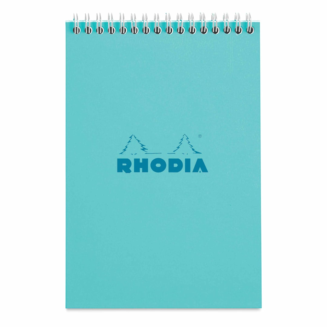 Open in modal - Rhodia Top Wirebound Pad - 6" x 8-1/4", Azure, Ruled