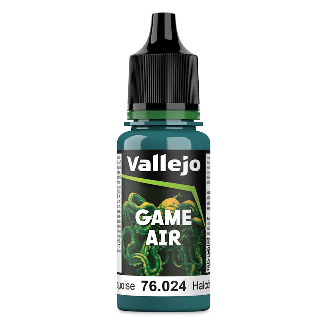 Open in modal - Vallejo Game Air Acrylic Airbrush Paint - Turquoise, 18 ml Bottle
