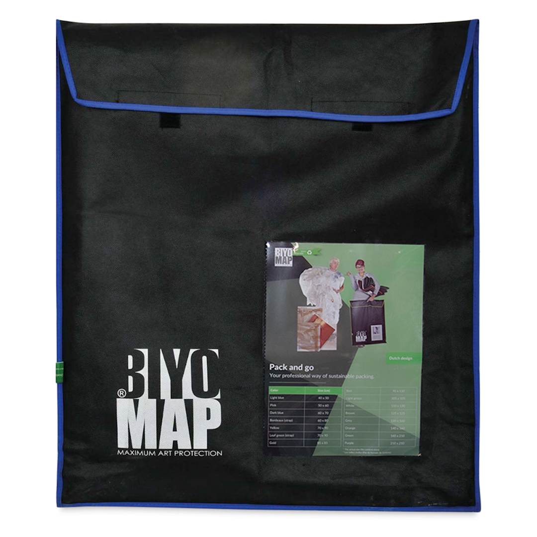 Open in modal - Biyomap Reusable Art Storage Bag - 23.6" x 27.6", Dark Blue Border