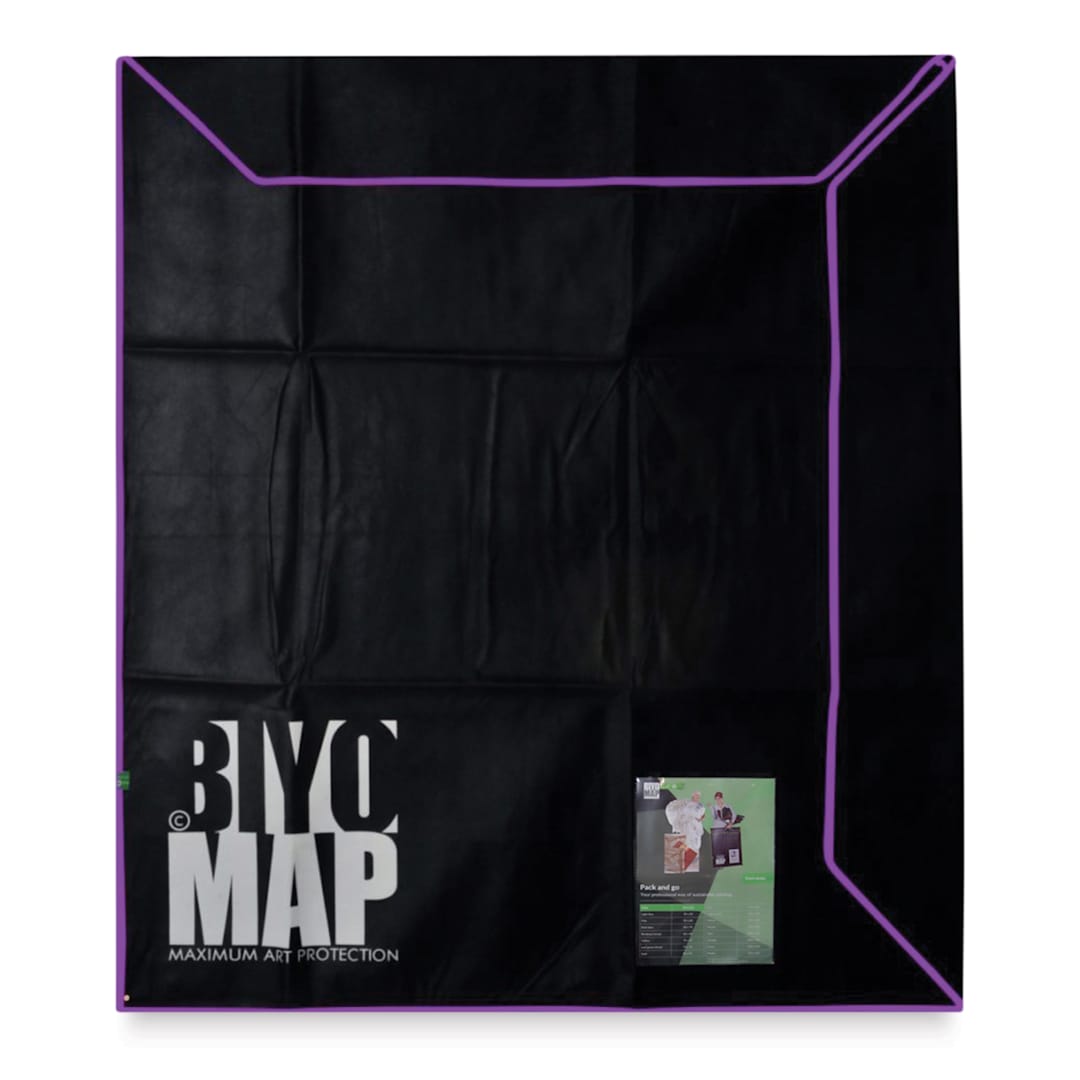 Open in modal - Biyomap Reusable Art Storage Bag - 82.7" x 82.7", Purple Border