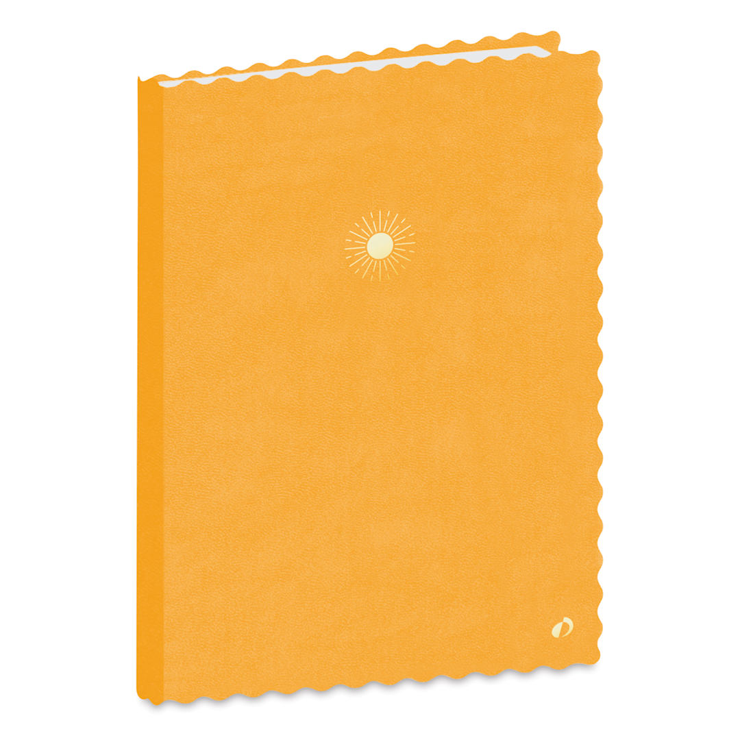 Open in modal - Quo Vadis Scalloped-Edge Notebook - 6" x 8-1/2", Yellow Sun