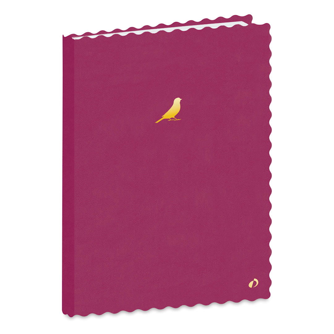 Open in modal - Quo Vadis Scalloped-Edge Notebook - 6" x 8-1/2", Violet Bird