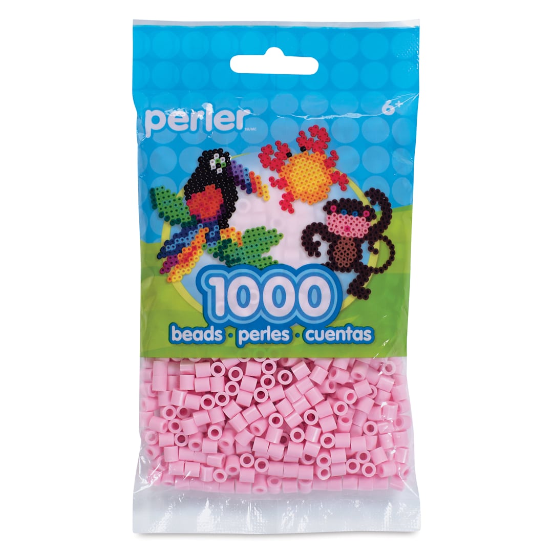 Open in modal - Perler Fused Bead Bag - Light Pink, Pkg of 1000 - front of packaging