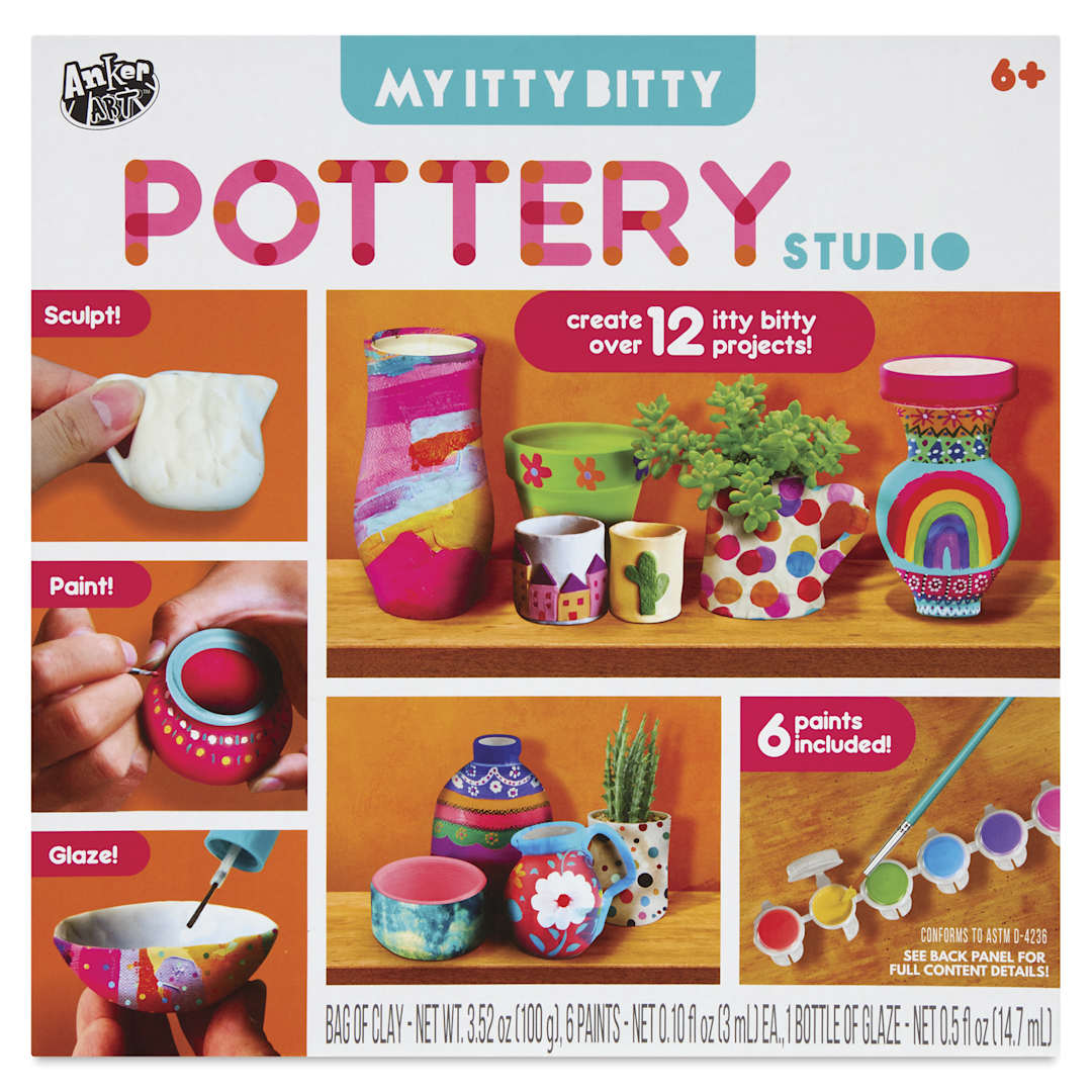 Open in modal - Anker Art My Itty Bitty Pottery Studio Kit - front of packaging