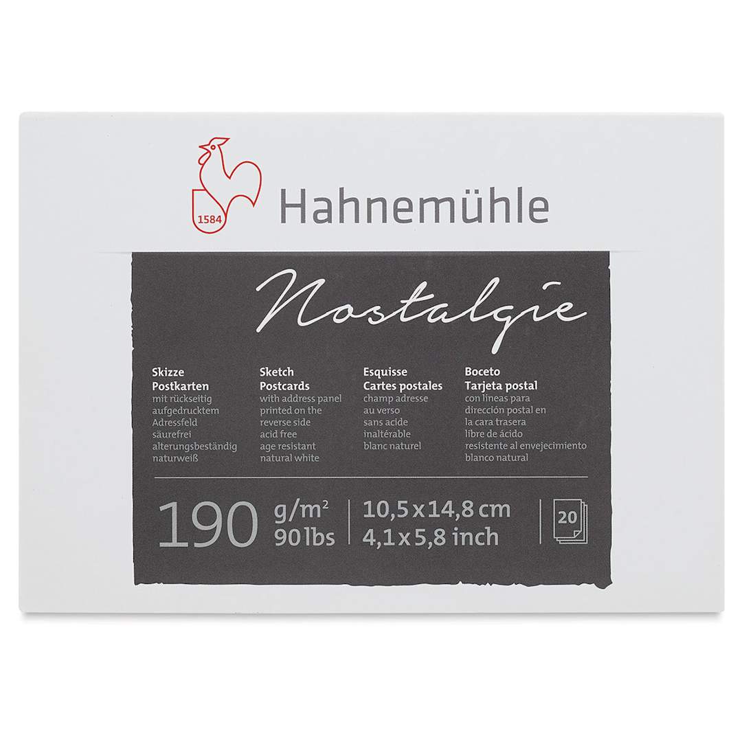 Open in modal - Hahnemühle Nostalgie Sketch Postcards Pad - 4.1" x 5.8", 20 sheets (front cover)