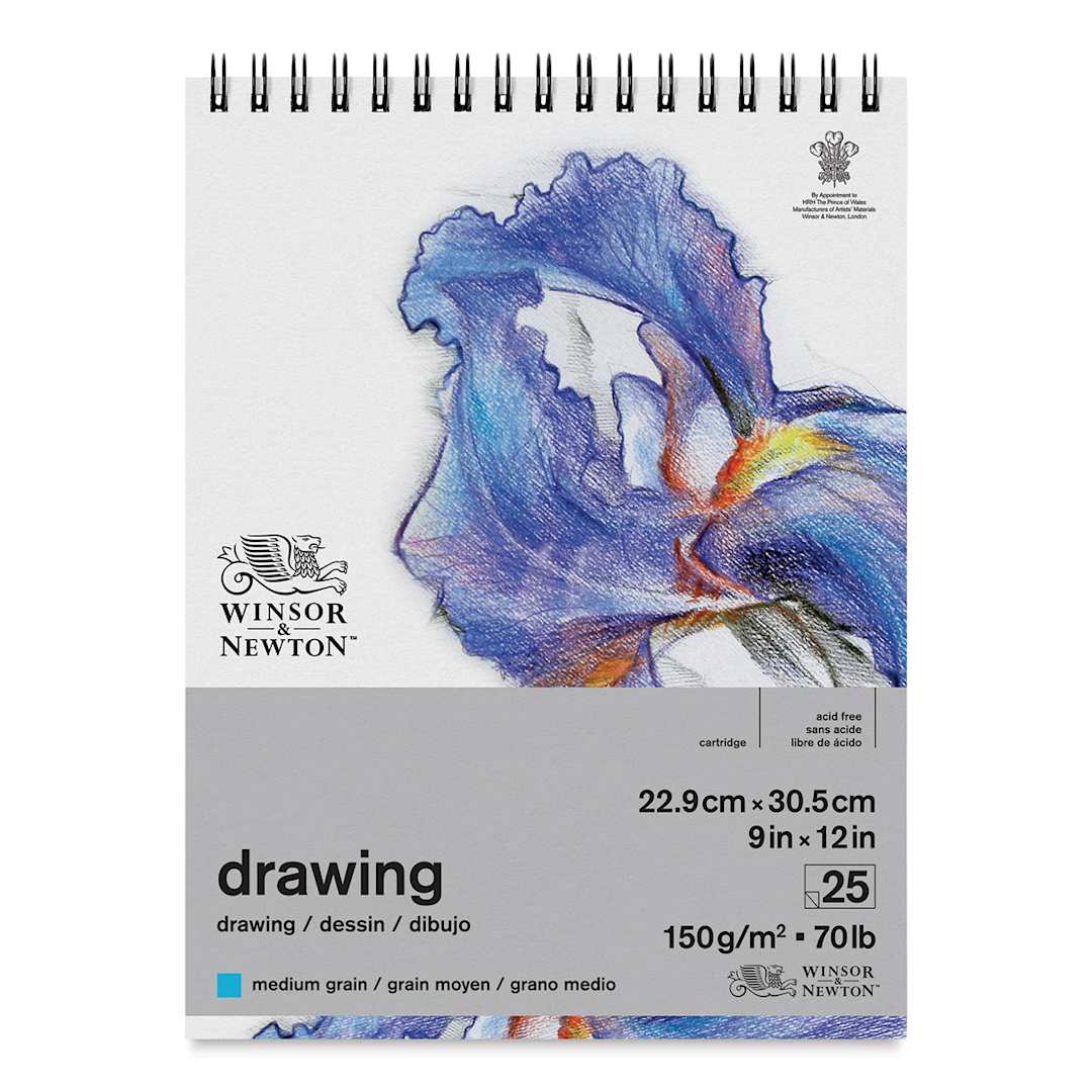 Open in modal - Winsor & Newton Drawing Pad - 9" x 12", Medium (front of pad)