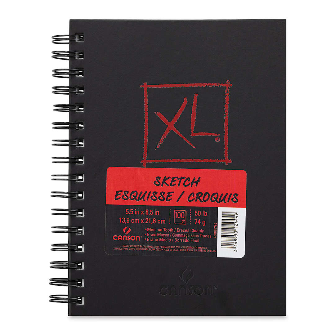 Open in modal - Canson XL Sketch Book - 5-1/2" x 8-1/2", 100 Sheets