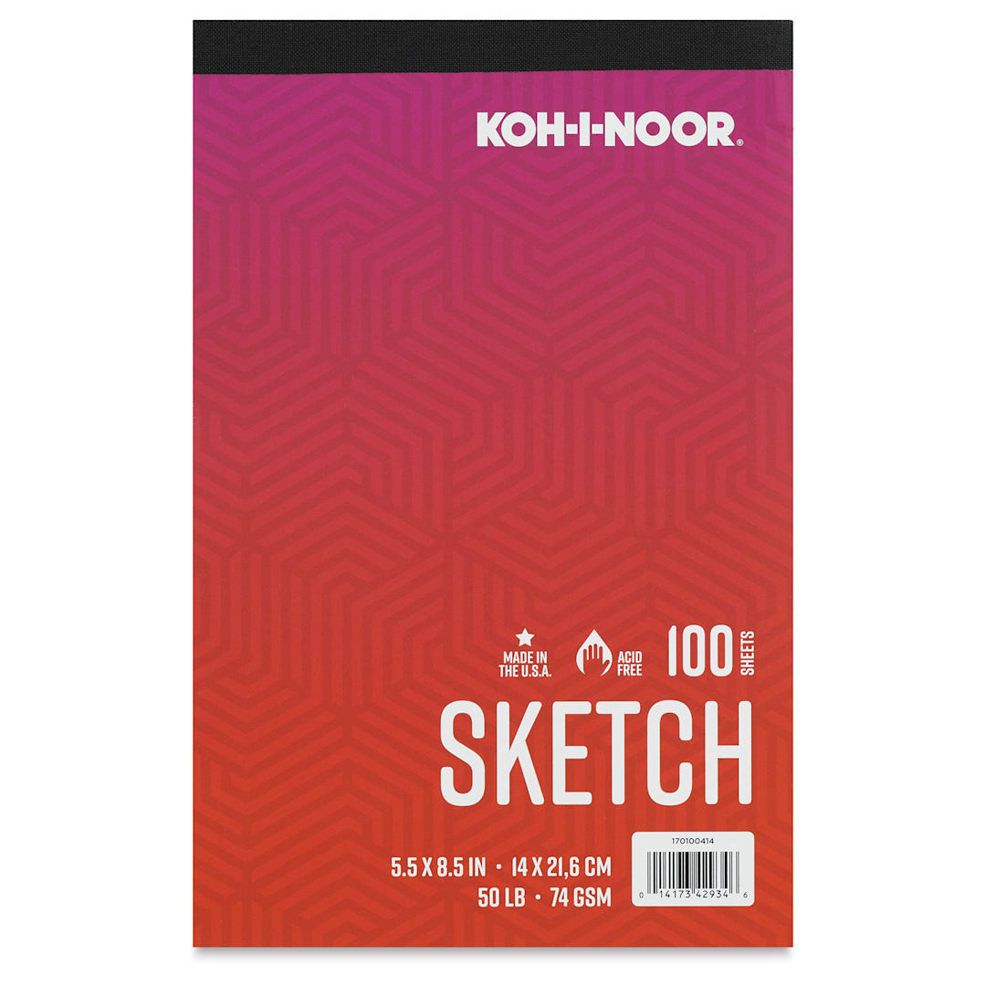 Open in modal - Koh-I-Noor Sketch Pad - 5-1/2" x 8-1/2", Tapebound, 100 Sheets, front cover
