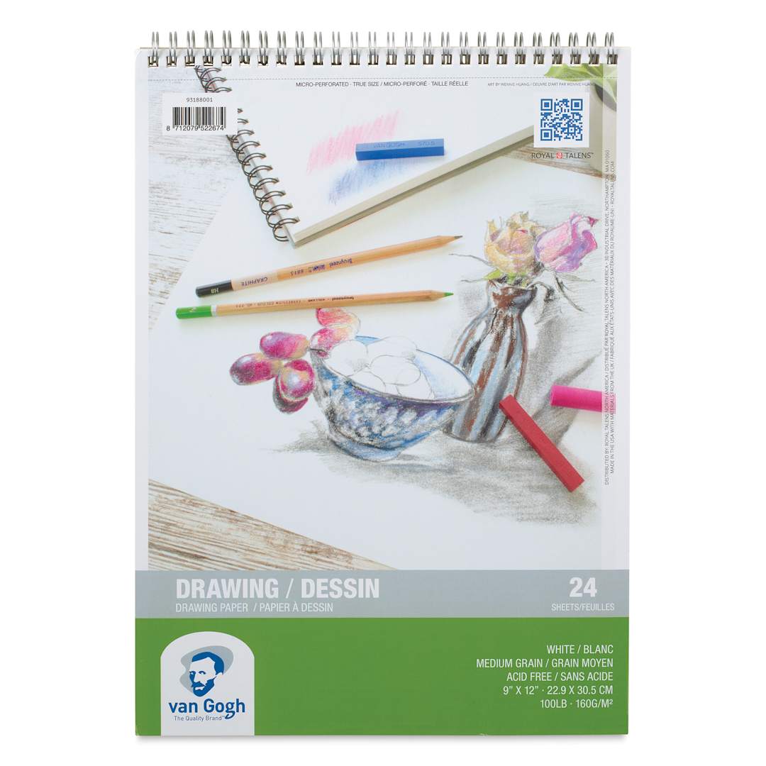 Open in modal - Van Gogh Drawing Pad - 9" x 12", front cover