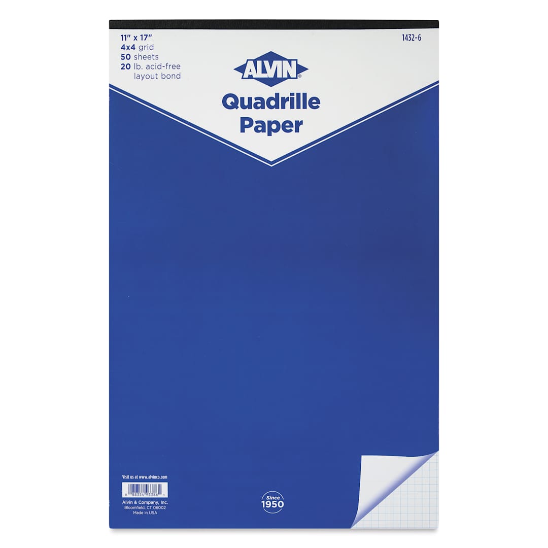 Open in modal - Alvin Quadrille Paper Pad - 11" x 17", 50 Sheets, cover