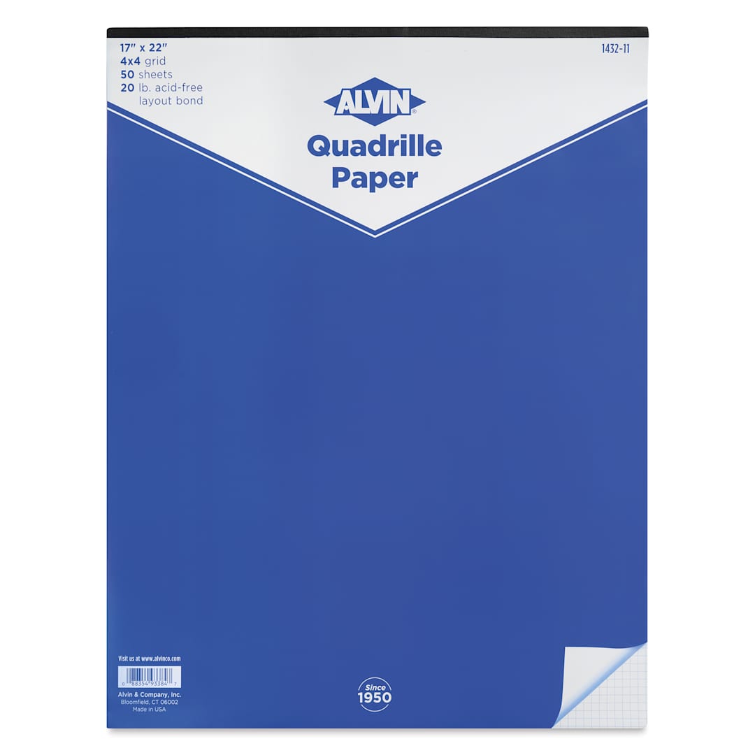 Open in modal - Alvin Quadrille Paper Pad - 17" x 22", 50 Sheets, cover