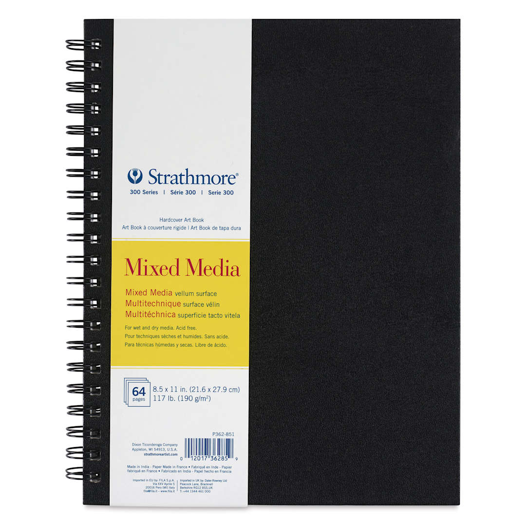 Open in modal - Strathmore 300 Series Mixed Media Hardcover Spiralbound Art Book - 8-1/2" x 11"