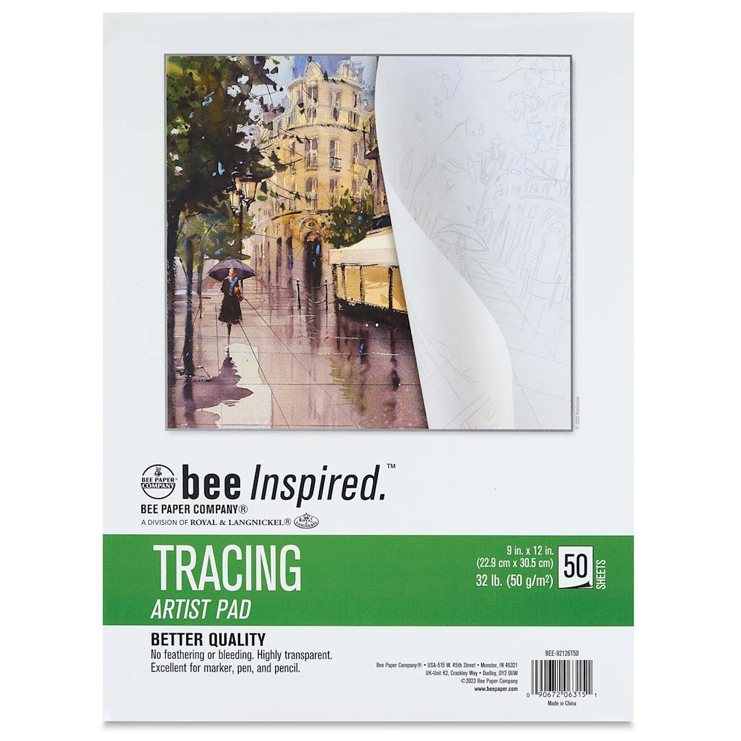 Open in modal - Bee Inspired Tracing Pad - 9" x 12", 50 Sheets, front cover
