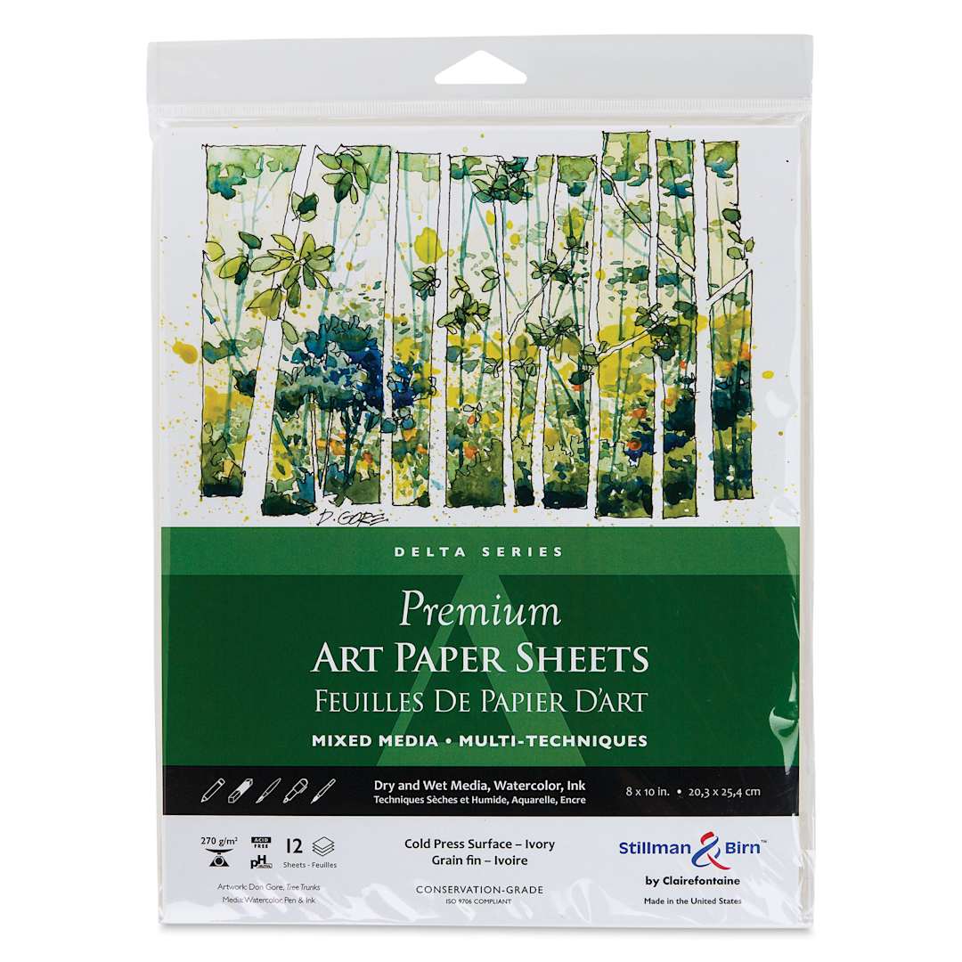 Open in modal - Stillman & Birn Delta Series Art Paper - 8" x 10", front of the packaging
