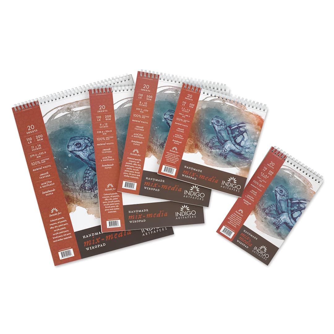 Open in modal - Indigo Artpapers Mixed Media Wiropads, various sizes fanned out