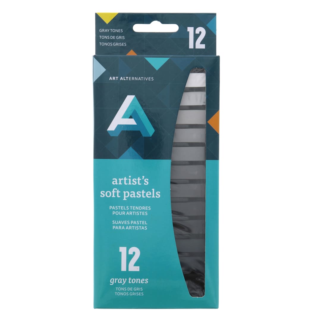 Open in modal - Art Alternatives Artist's Soft Pastels - Set of 12, Gray