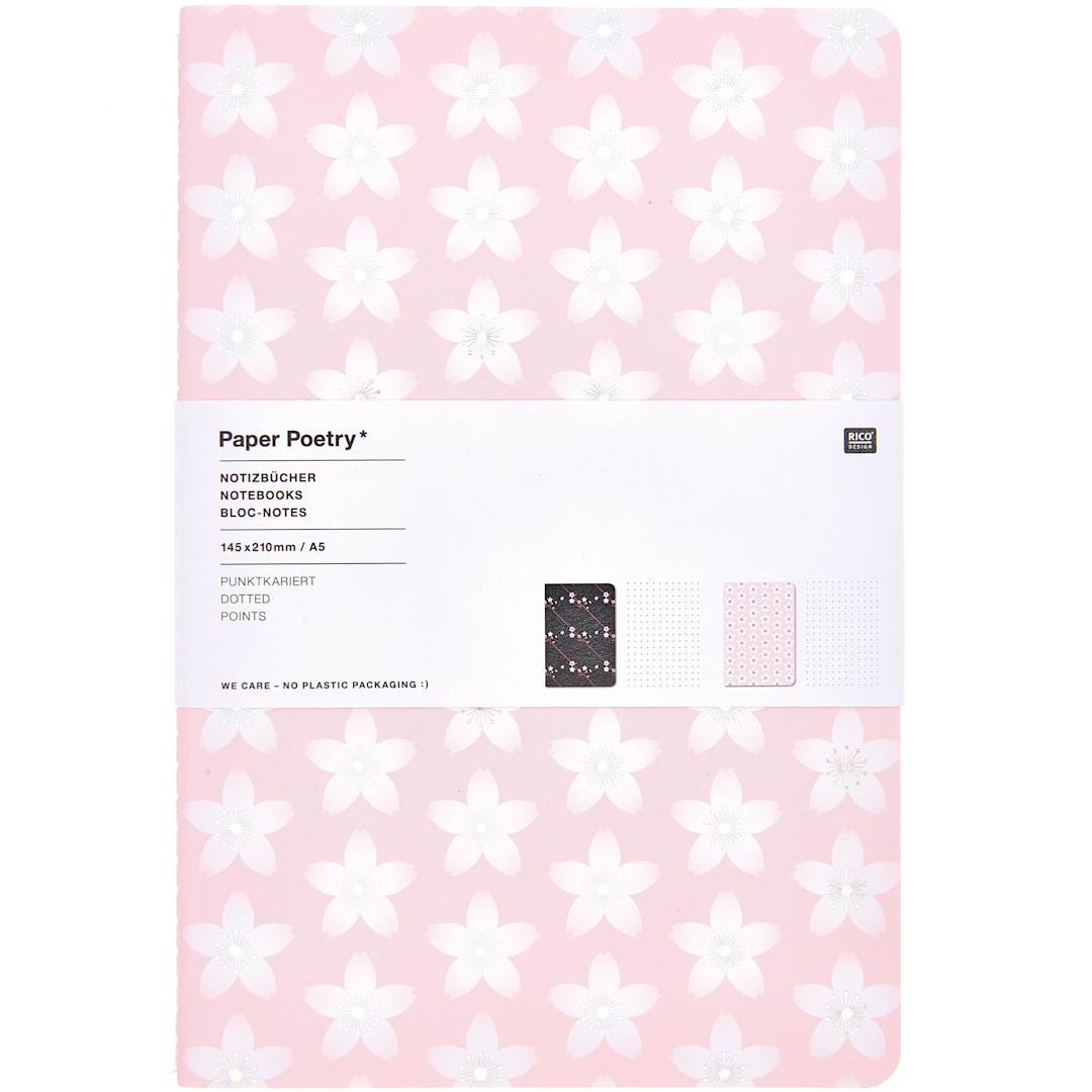 Open in modal - Rico Design Sakura Pink/Blue Set - Dotted, 2 Books/Pkg., A5 (5.7" x 8.3")