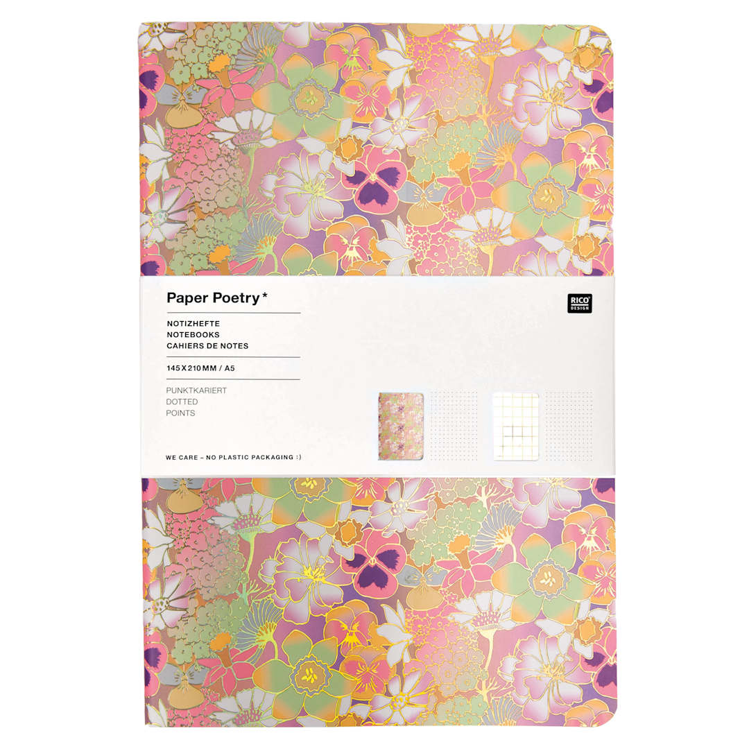 Open in modal - Rico Design Pansies/Grid Set - Dotted, 2 Books/Pkg., A5 (5.7" x 8.3")