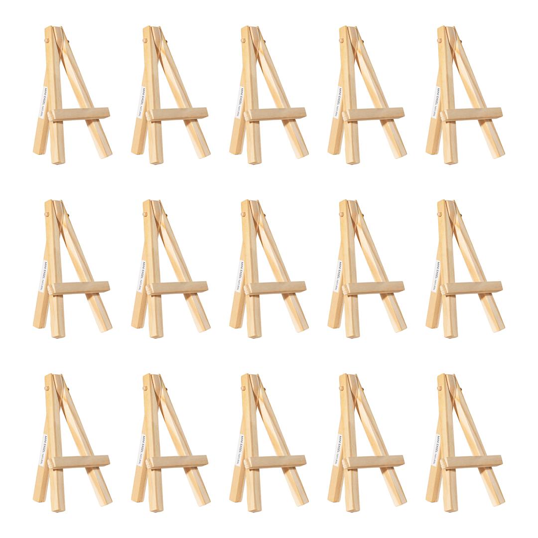 Open in modal - Hello, Artist! Mini Easel, Pkg of 15, 5” x 3”
