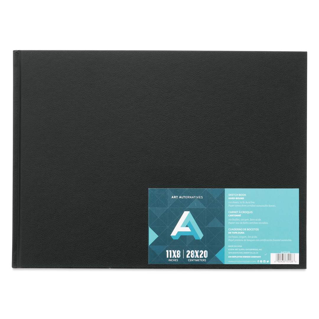 Open in modal - Art Alternatives Hard-Bound Sketchbook, Landscape, 110 Sheets, White, 11" x 8"